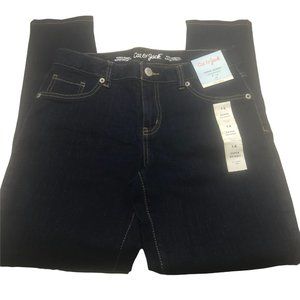 Cat & Jack Girl's Size 14 Adjustable Waist Super Skinny Jean Blue Denim New